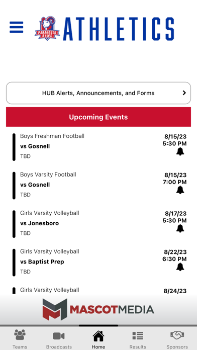 Paragould Rams Athletics Screenshot