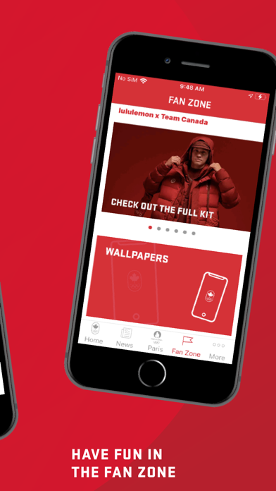 Team Canada Olympic App Screenshot