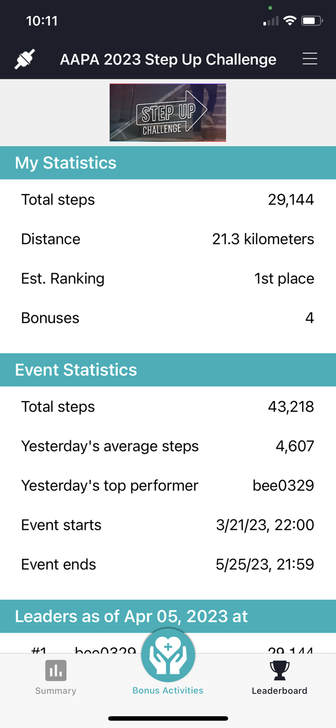 AAPA 2023 Step Up Challenge