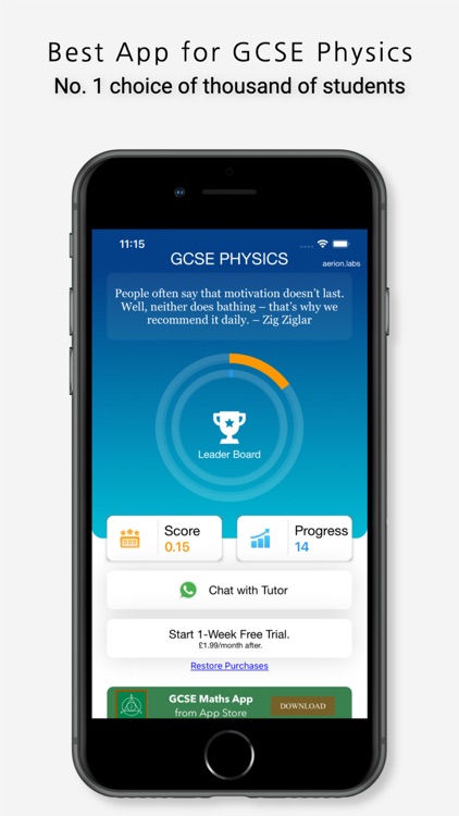 The GCSE Physics App for AQA