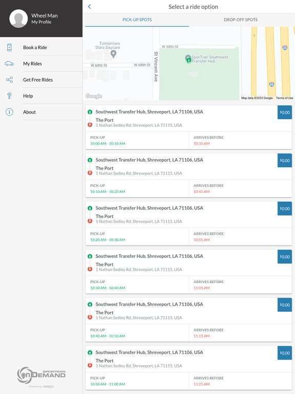 SporTran OnDemand iPad screenshot 4 - Travel app