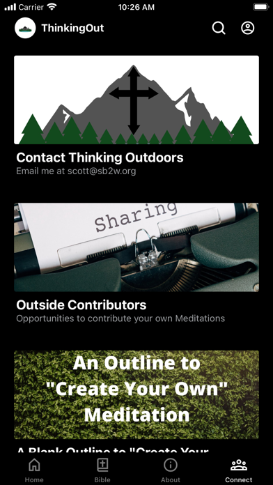 Thinking Outdoors Screenshot