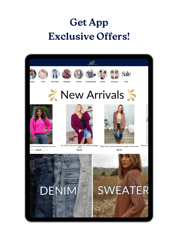 Just Wear the Dress Boutique iPad screenshot 1 - Shopping app