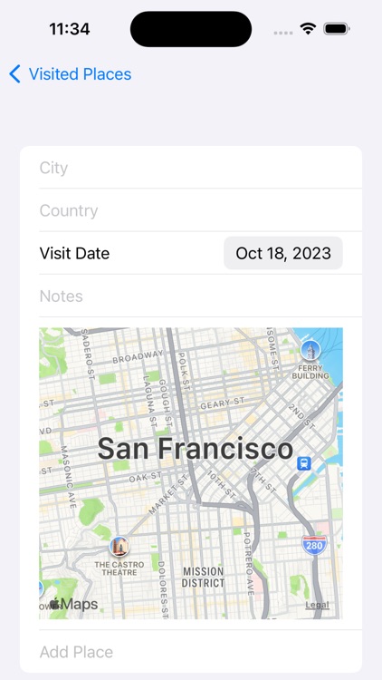 Traveled Places - Info