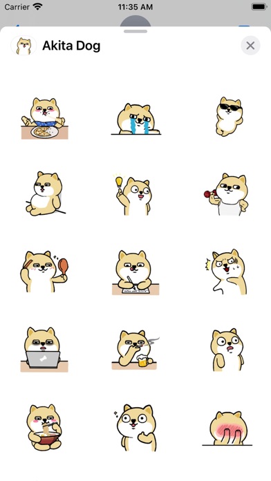 Shiba Dog Gif Stickers Screenshot