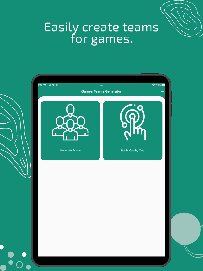 Games Teams Generator