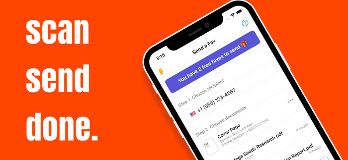 FAX send from iPhone - eFax