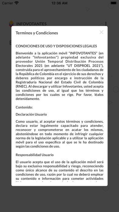 InfoVotantes Elecciones 2022 Screenshot