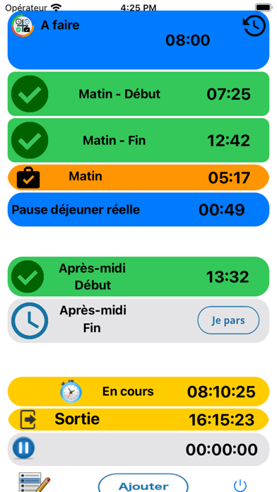 Gestion Quotidienne du Travail Screenshot