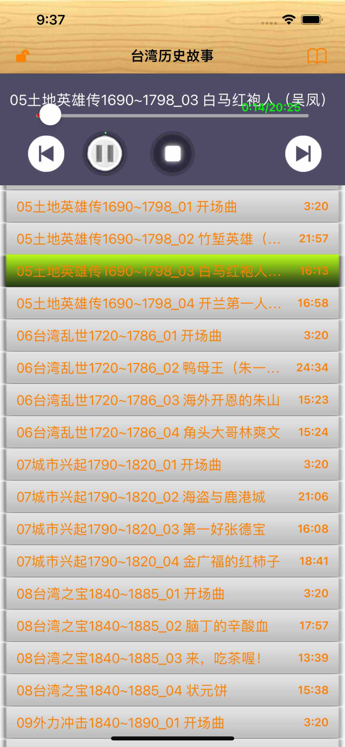 Taiwan history audio story