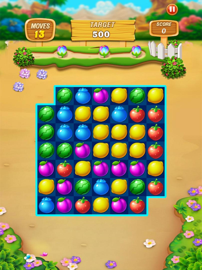 Fruit Frenzy Link Match Puzzle