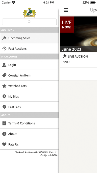 Chalkwell Auctions Screenshot