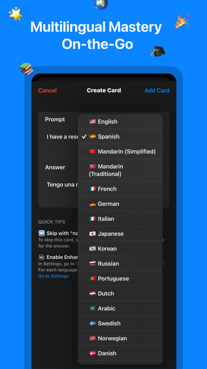 MemTalk - Audio Flash Cards