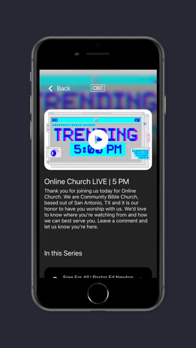 Community Bible Church CBC App Screenshot