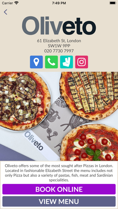 Olivo Restaurants Screenshot