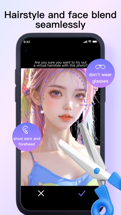 Hairstyle hair color Try on Screenshot