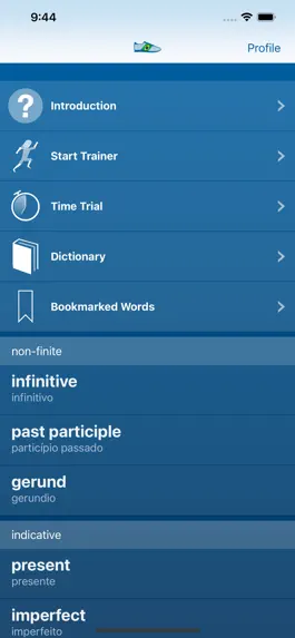 Game screenshot Portuguese Verbs Trainer mod apk