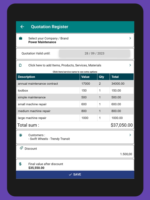 App screenshot