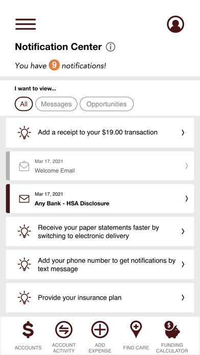 BMA Health Spending Account Screenshot