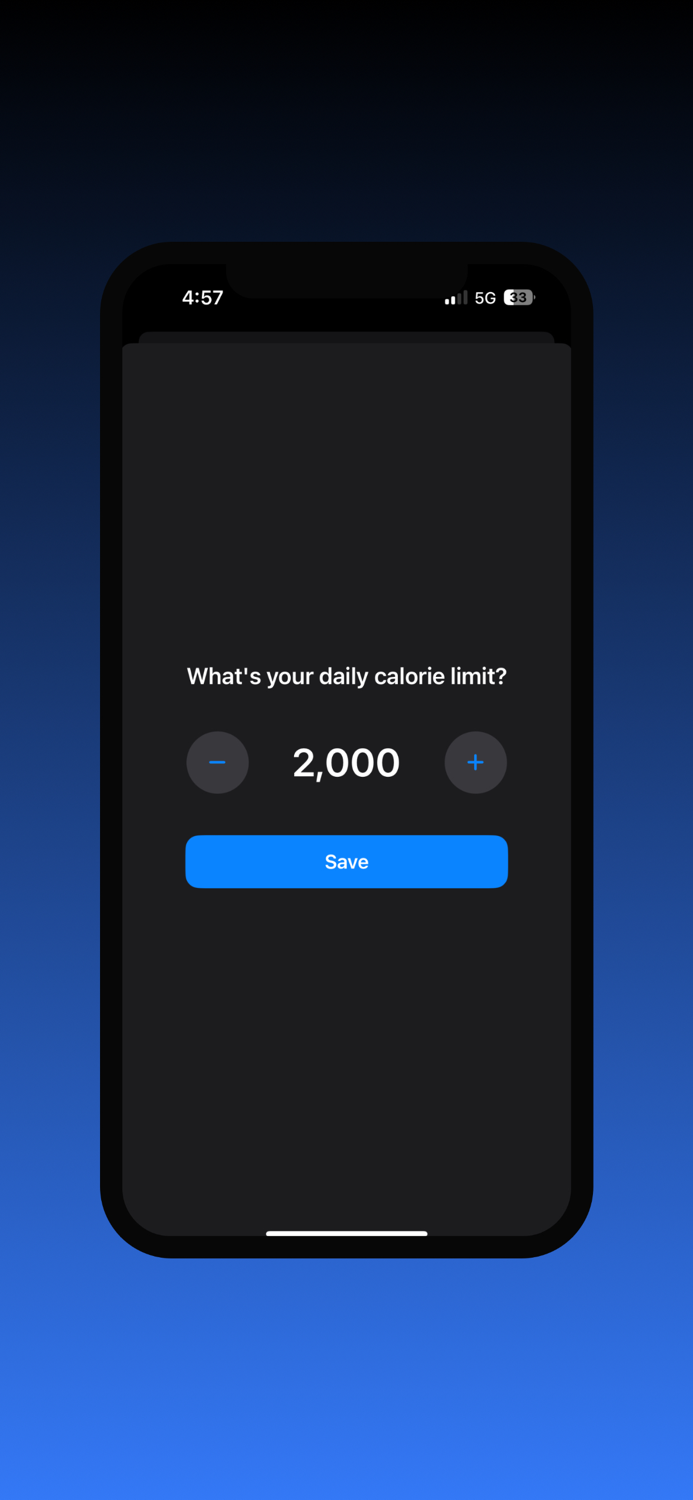 Minimal Calorie Tracker