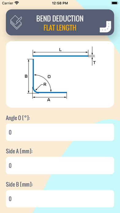 Bend deduction and Flat length Screenshot