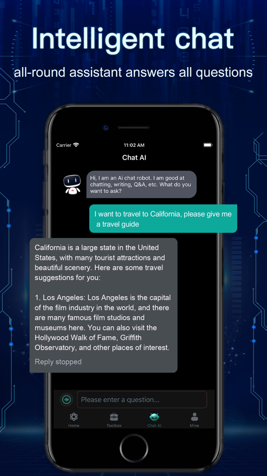 #2. Chat AI-AI Q&A Chat Robot (iOS) By: Hebei jiudao network technology co., ltd