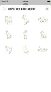 white dog pose sticker iphone screenshot 1
