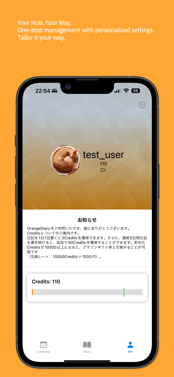 Orange Diary - Write anytime