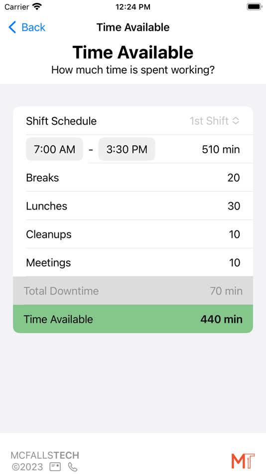 #4. Takt Time Calculator (iOS) 由: McFalls Technical Solutions, Inc.