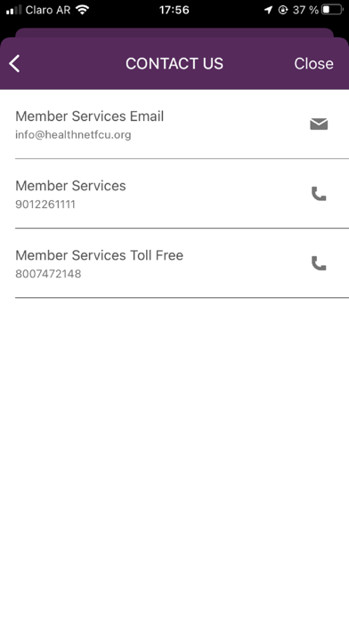 HealthNet FCU Screenshot