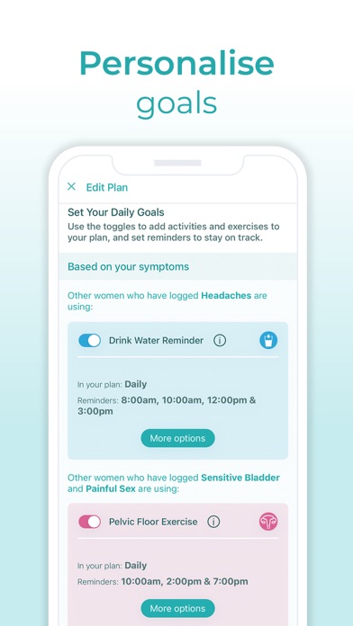 Health & Her Menopause App Screenshot