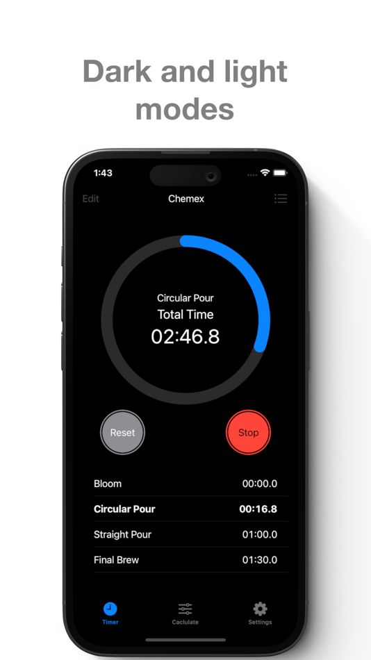 #3. Easy Coffee Timer - Pour Over (iOS) Podle: Matthew Spenn