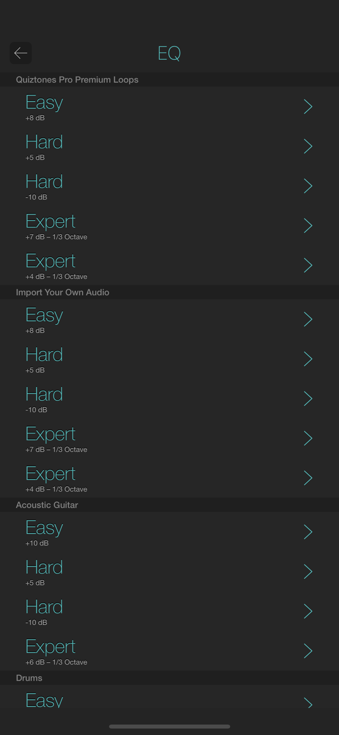 Quiztones EQ Ear Training