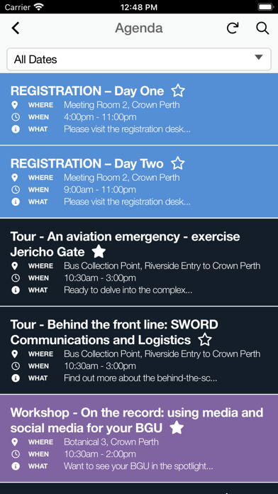 WAFES 2023 Conference App Screenshot