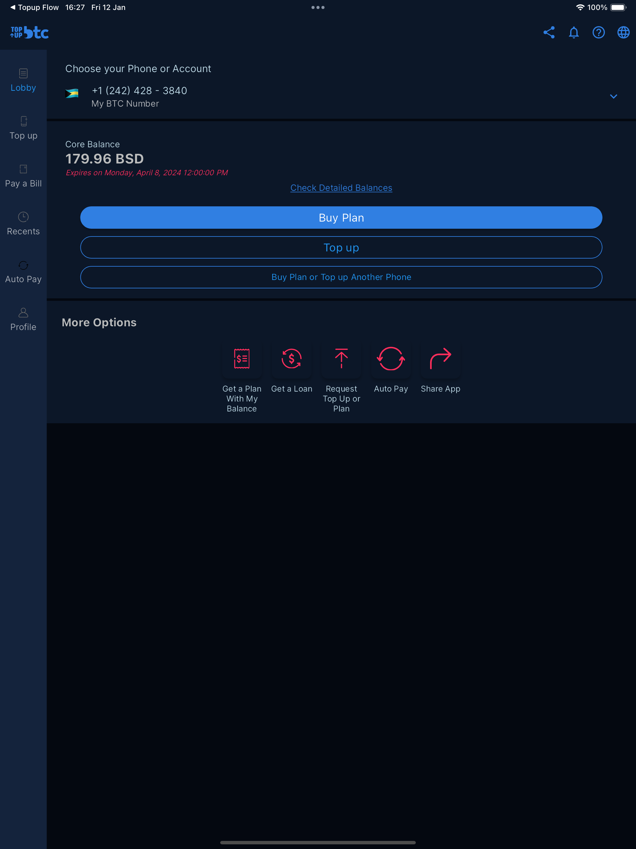 Topup BTC