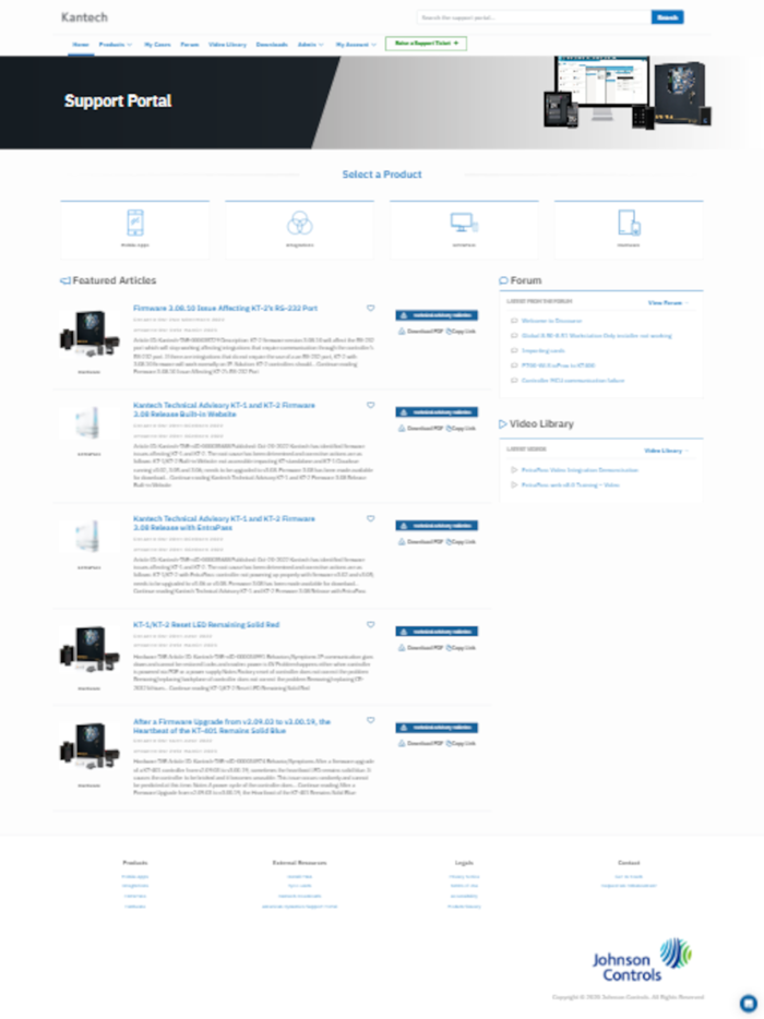 Kantech Support Portal