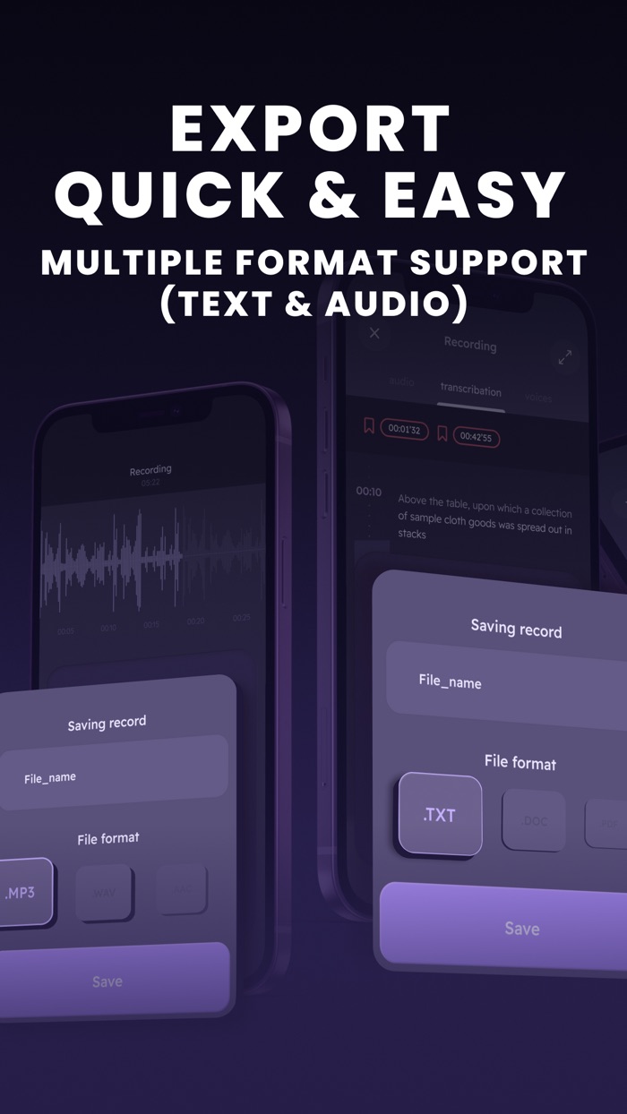 DICTATION TO TEXT VOICE NOTES