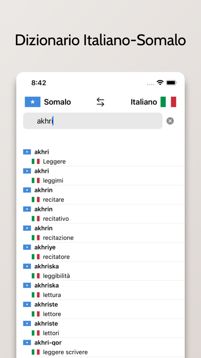Screenshot #3 pour Dizionario Somalo-Italiano