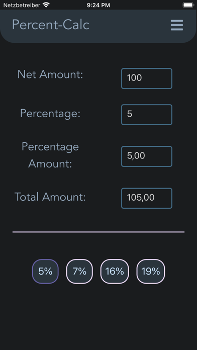 Percent Calculator - % Screenshot