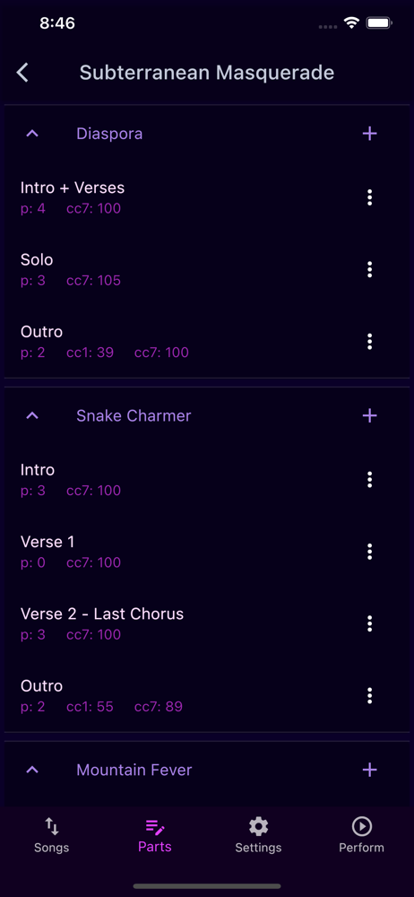 MIDI Set List screenshot 4