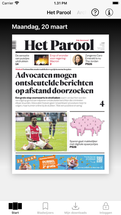 Het Parool digitale krant Screenshot