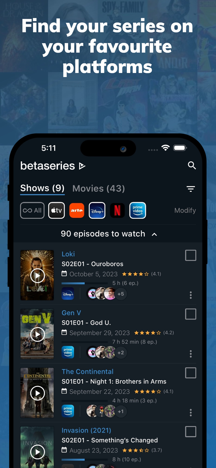 BetaSeries - TV Shows and Movies