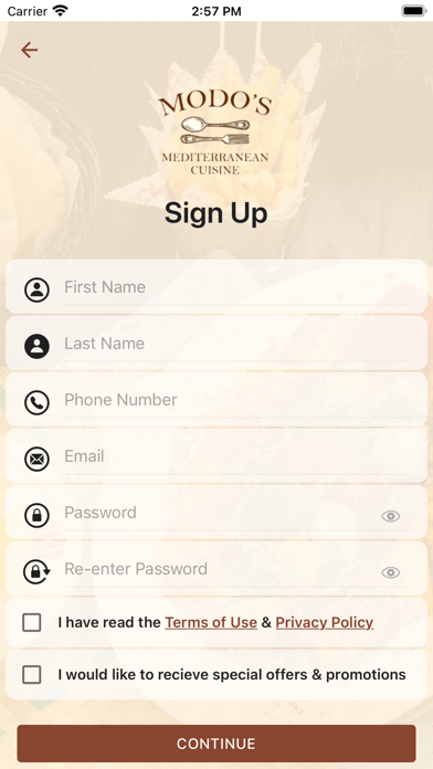 Screenshot 4 of Modo's Cuisine App