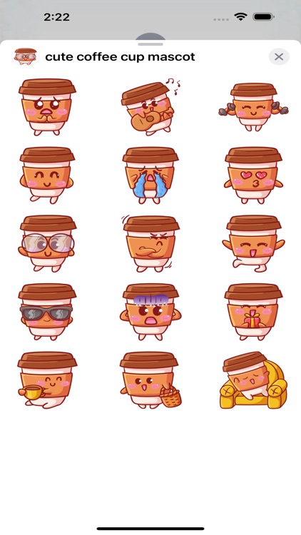 cute coffee cup mascot