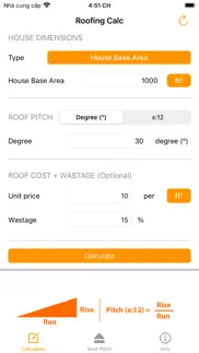 roof calculator: pitch, angle iphone screenshot 1