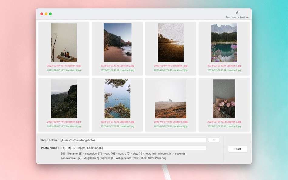 #1. My Photo Renamer (macOS) 由: 瑞英 段