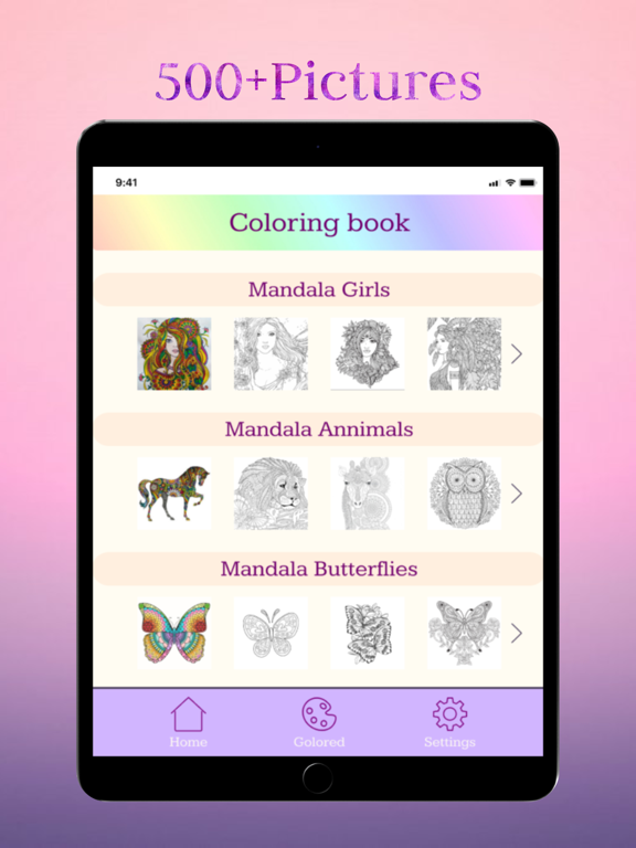 Screenshot #4 pour Coloring Book Adults Games