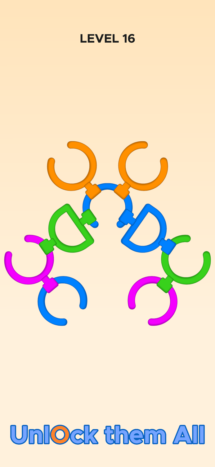 Rings Rotate - Unravel Puzzle