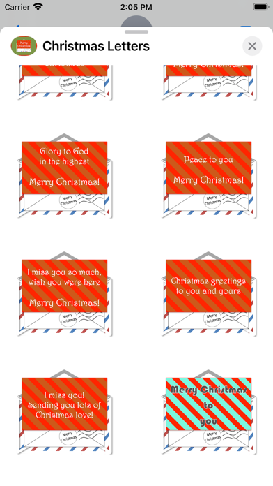 Christmas Letters stickers Screenshot