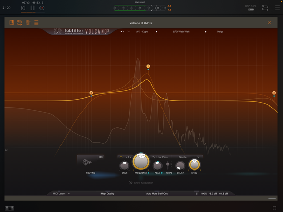 FabFilter Volcano 3 iPad app afbeelding 2